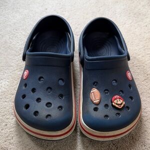 Kids Navy Blue Crocs with Fun Charms